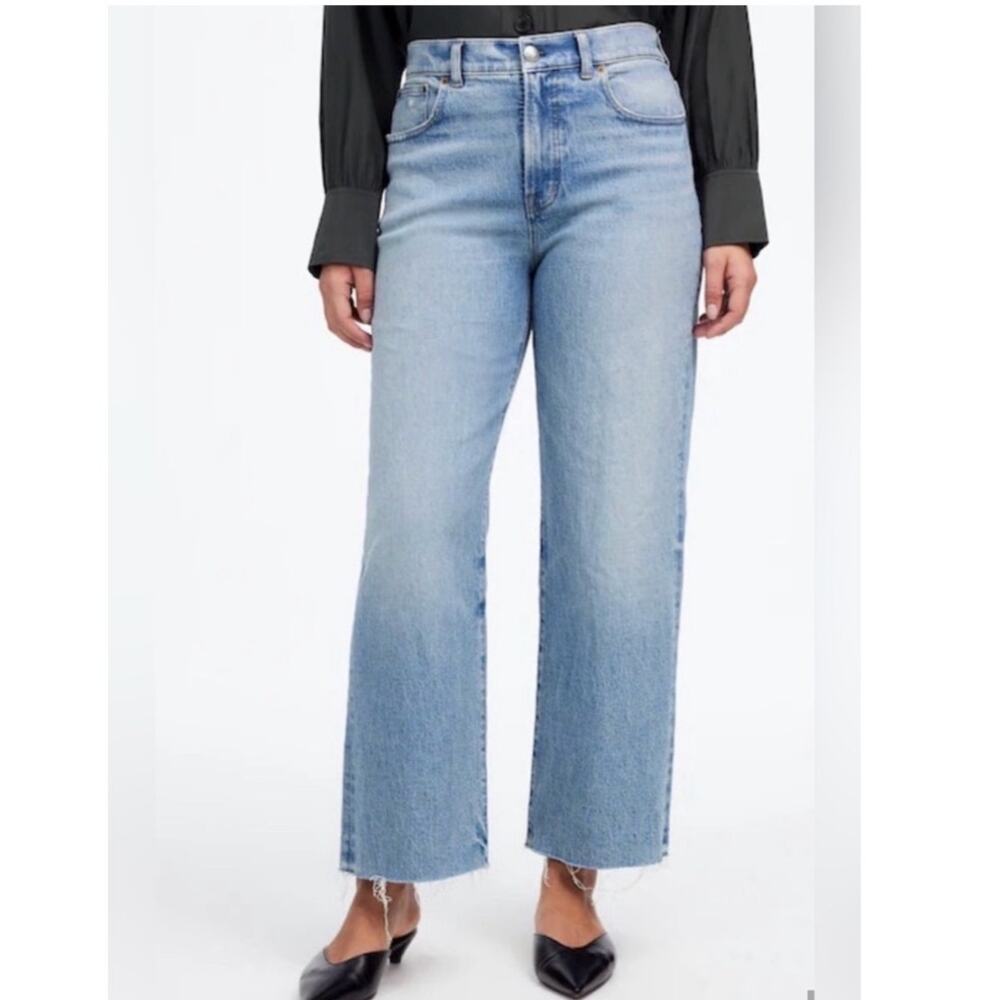 Madewell the Perfect Vintage Wide- Leg Crop Jeans size 29P